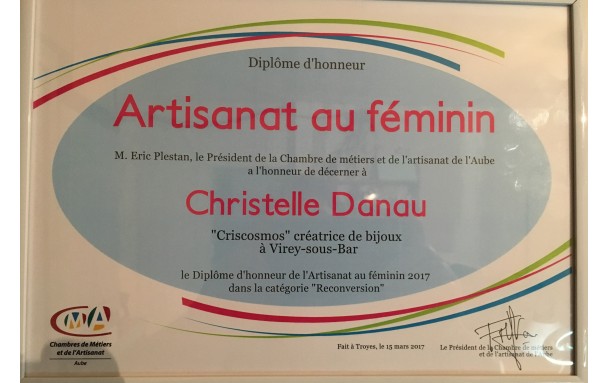 Diplôme d'honneur "Artisanat au féminin"